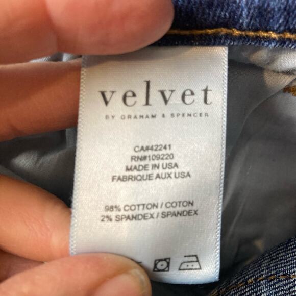 Velvet by Graham & Spencer Cropped Skinny Ankle Jeans  Size 25 - Picture 8 of 11